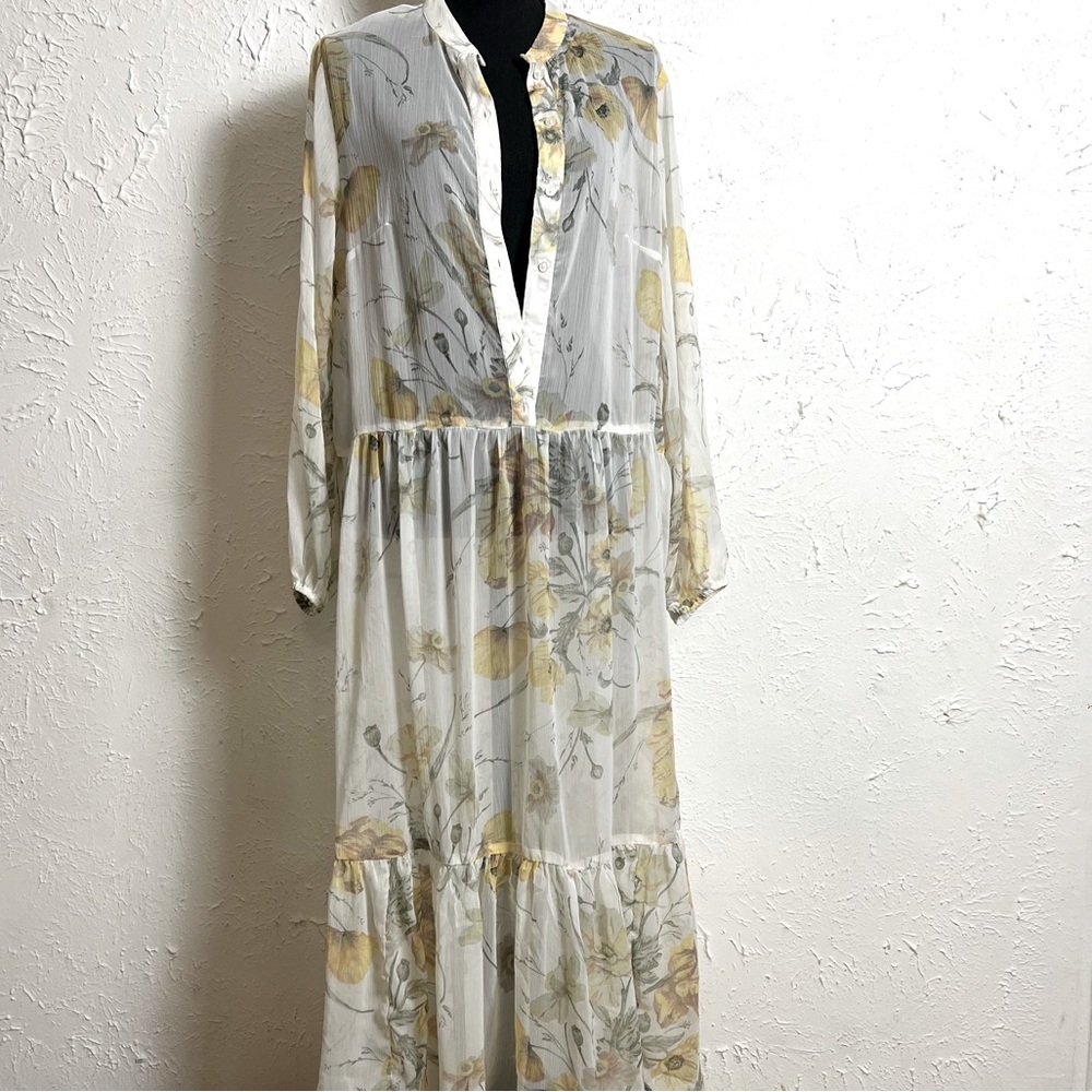White cover up long sleeve